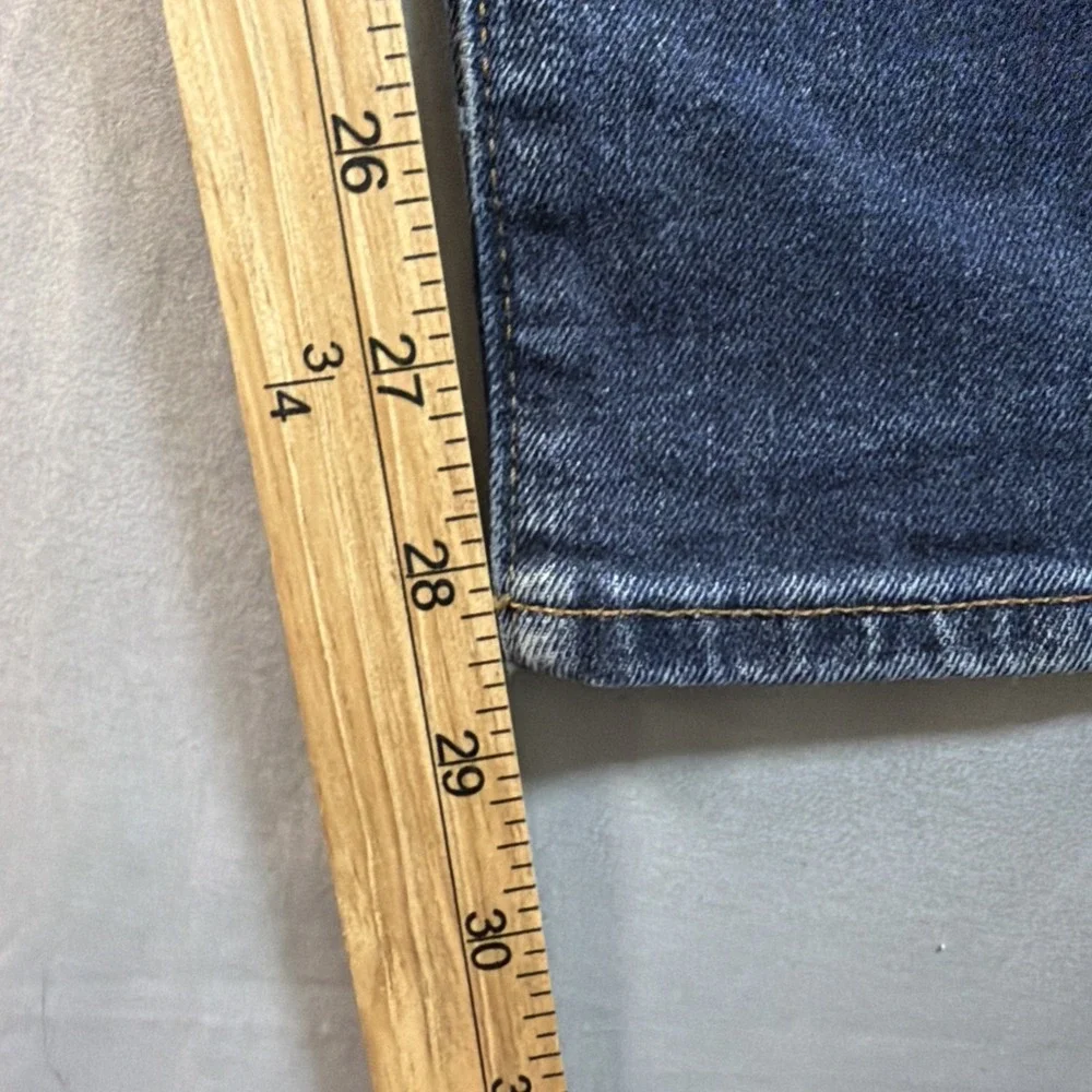 Mens Jeans J.Crew 31 x 28 Blue Flex Straight Leg Medium Wash Whiskered Denim